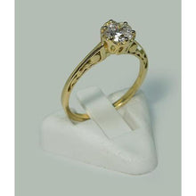 Afbeelding in Gallery-weergave laden, 1 karaat ronde diamanten kroon stijl Solitaire verlovingsring - harrychadent.nl
