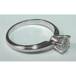 1 karaat ronde diamanten solitaire ring wit goud 14K