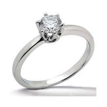 Afbeelding in Gallery-weergave laden, 1 karaat ronde diamanten solitaire ring wit goud - harrychadent.nl
