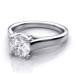 1 karaat ronde diamanten verlovingsring solitaire ring witgouden sieraden