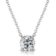 Afbeelding in Gallery-weergave laden, 1 karaat ronde geslepen diamanten dames ketting hanger wit goud 14K - harrychadent.nl
