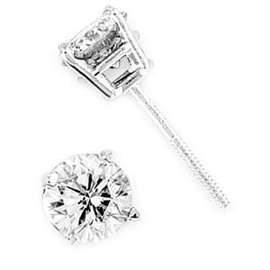1 karaat ronde prong set diamanten oorbellen voor dames - harrychadent.nl