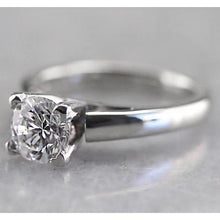 Afbeelding in Gallery-weergave laden, 1 karaat ronde solitaire diamanten ring
