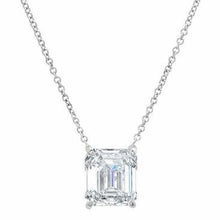 Afbeelding in Gallery-weergave laden, 1 karaat smaragd diamanten dames ketting hanger wit goud 14k
