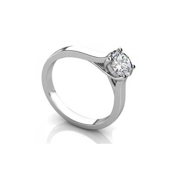 1 karaat solitaire diamanten verlovingsring 14K witgoud - harrychadent.nl
