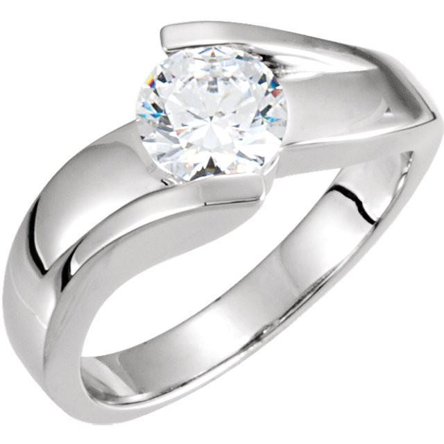 1 karaat solitaire diamanten verlovingsring wit goud 14K - harrychadent.nl