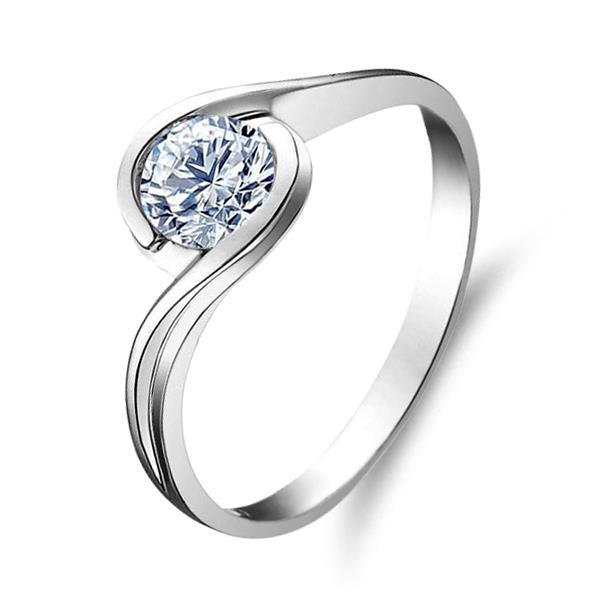 1 karaat sprankelende solitaire ronde diamanten verlovingsring - harrychadent.nl