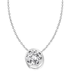 1 karaats hanger met ronde geslepen diamanten ring