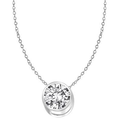 1 karaats hanger met ronde geslepen diamanten ring - harrychadent.nl