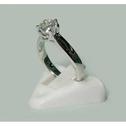 1.30 karaat Echt Diamanten Solitaire Ring Wit Goud 14K