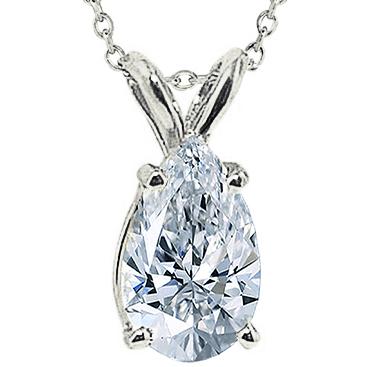 1.50 Karaat Peer Echt Diamanten Sieraden Hanger Ketting Goud