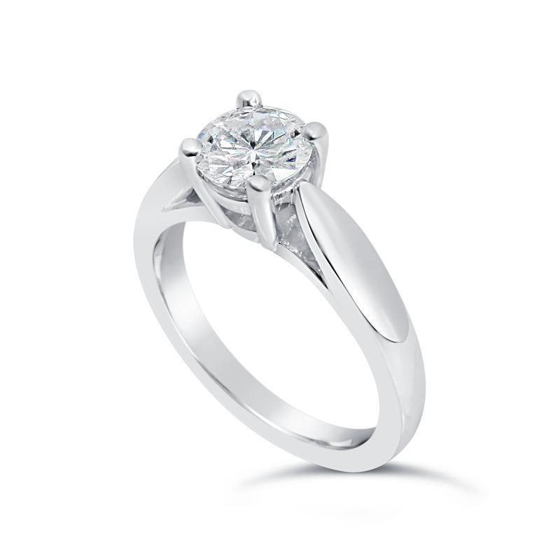 1.50 Karaat Ronde Geslepen Echt Diamanten Bruiloft Solitaire Ring