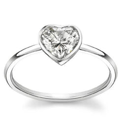 1.50 ct Hartvorm Solitaire Echt Diamanten Jubileumring