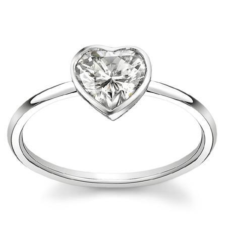 1.50 ct Hartvorm Solitaire Echt Diamanten Jubileumring