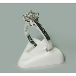 1.50 karaat Prinses Echt Diamanten Solitaire Verlovingsring Wit Goud