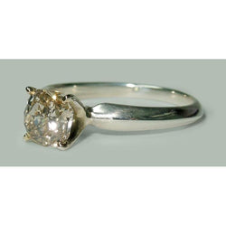 1.50 karaat Stralende Echt Diamanten Solitaire Verlovingsring Wit Goud 14K