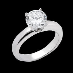 1.50 Karaat Natuurlijke uit de aarde gewonnen Diamanten Solitaire Trouwring Massief 14K Witgoud