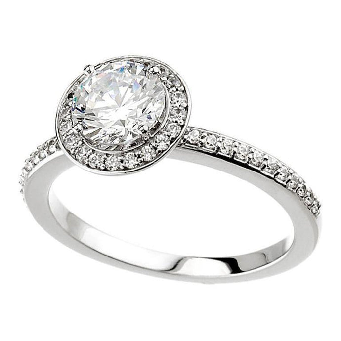 1.51 Karaat Halo Echt Diamanten Ring Halo Wit Goud 14K