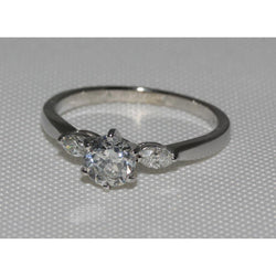1.55 karaat Echt Diamanten 3 Stenen Verlovingsring Goud Wit
