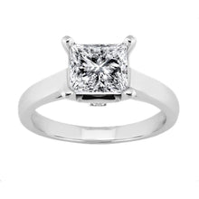 Afbeelding in Gallery-weergave laden, 1.60 Karaat Prinses Solitaire Echt Diamanten Verlovingsring
