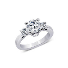 Afbeelding in Gallery-weergave laden, 1.61 karaat Ronde Echt Diamanten 3 Stenen Stijl Verlovingsring Sieraden
