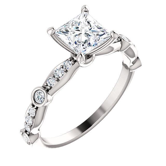 1.75 Karaat Prinses & Ronde Briljante Echt Diamanten Trouwring