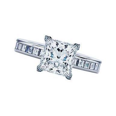 1.76 Karaat Echt Diamanten Prinses Geslepen Verlovingsring Goud
