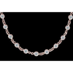 10 Karaat Natuurlijke uit de aarde gewonnen Diamanten Ketting met Hanger Kastzetting