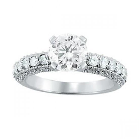 1,05 karaat diamanten dames verlovingsring gouden solitaire met accenten - harrychadent.nl