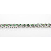 Afbeelding in Gallery-weergave laden, 10,50 ct groene edelsteen tennisArmband 14k witgoud - harrychadent.nl
