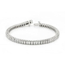 Afbeelding in Gallery-weergave laden, 10,50 Karaat Echt Diamanten Tennisarmband Witgoud 14K Sieraden

