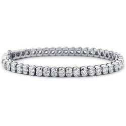 11 Karaat Rond uit de aarde gewonnen Diamanten Armband Witgoud
