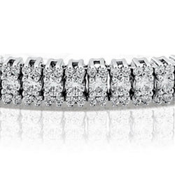 11 Karaat Rond Natuurlijk Diamanten Tennisarmband Witgoud