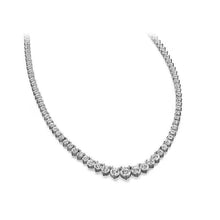 Afbeelding in Gallery-weergave laden, 11 karaat ronde diamanten tennis ketting dames sieraden goud 14K - harrychadent.nl
