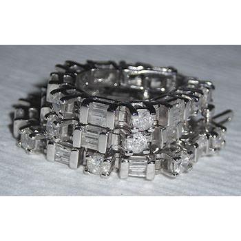 11.40 ct. Diamanten tennisarmband WG Baguettes & ronde diamanten - harrychadent.nl