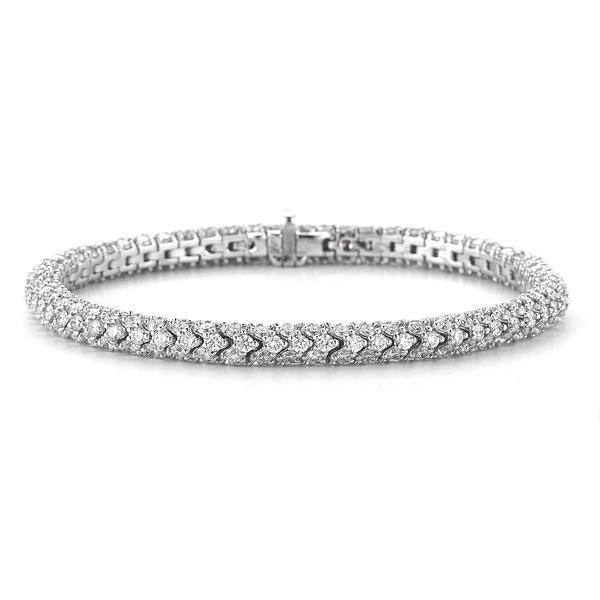 12 karaat ronde diamanten armband witgouden sieraden nieuw sprankelend