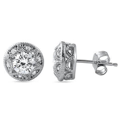 1,20 karaat dames oorknopjes wit goud 14K