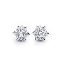1,20 karaat ronde diamanten Stud Earring 14K witgoud Nieuw