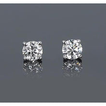 Afbeelding in Gallery-weergave laden, 1,20 karaat ronde diamanten oorbel met vier pinnen wit goud 14k f vs1
