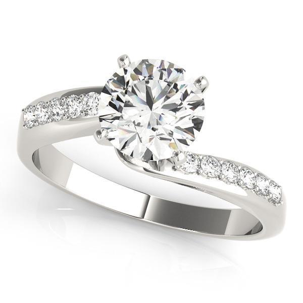 1,20 karaat ronde diamanten trouwring sieraden solitaire met accenten