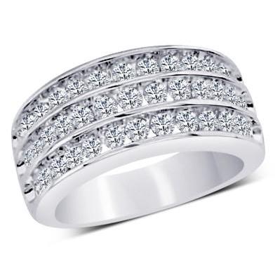 1,25 ct ronde briljante diamanten trouwring 14k witgoud - harrychadent.nl