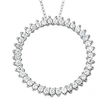 Afbeelding in Gallery-weergave laden, 1,25 karaat ronde diamanten cirkel hanger zonder ketting wit goud 14K - harrychadent.nl
