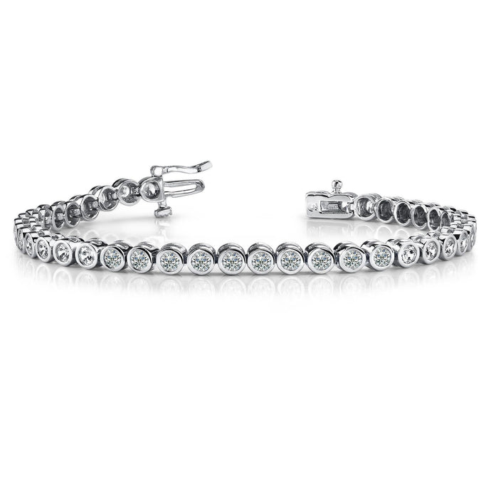 12.80 ct ronde vorm diamanten tennisarmband 14k witgoud - harrychadent.nl