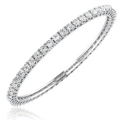 12 Karaat Echte Natuurlijke uit de aarde gewonnen Diamant Briljantslijpsel Dames Bangle Wit