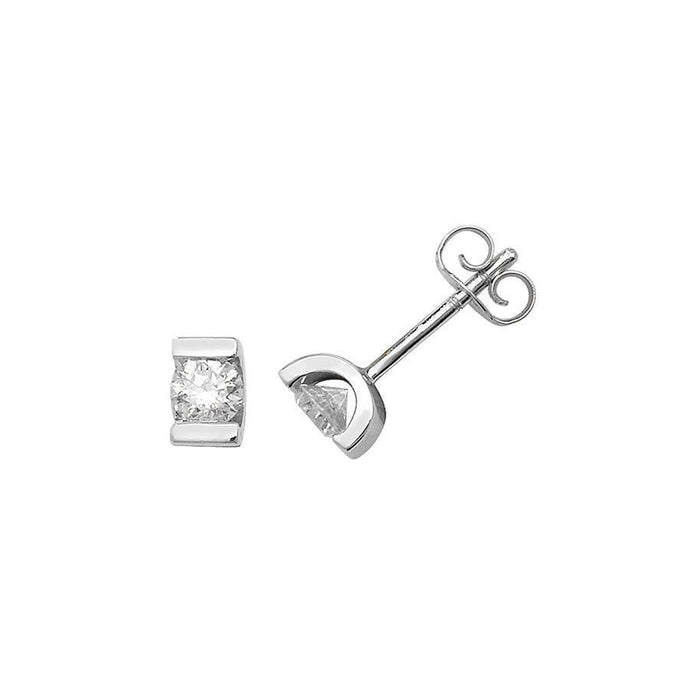 1,3 ct rond geslepen diamanten oorknopjes 14k witgoud - harrychadent.nl