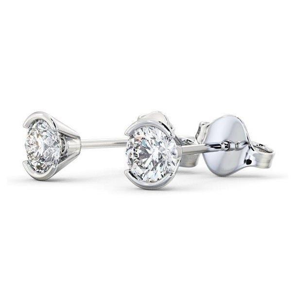 1,3 ct ronde briljantgeslepen diamanten oorknopjes 14k witgoud - harrychadent.nl