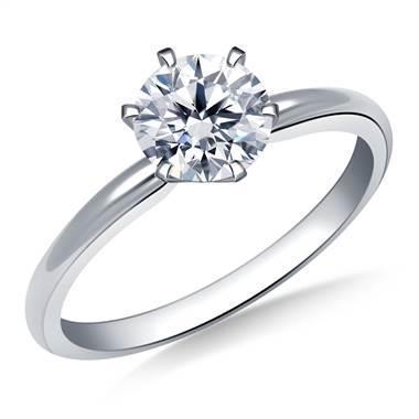 1,30 ct Ronde solitaire Diamanten ring massief wit goud 14k - harrychadent.nl