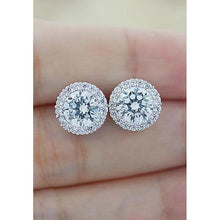 Afbeelding in Gallery-weergave laden, 1,34 ct ronde Halo Diamond Stud Earring Lady Jewelry - harrychadent.nl
