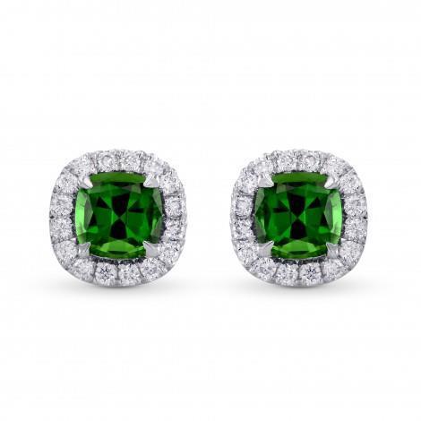 13,40 ct groene toermalijn diamanten oorknopjes 14k witgoud - harrychadent.nl
