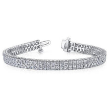 Afbeelding in Gallery-weergave laden, 13 Karaat Prachtige Prinses Geslepen Echt Diamanten Tapijt Armband
